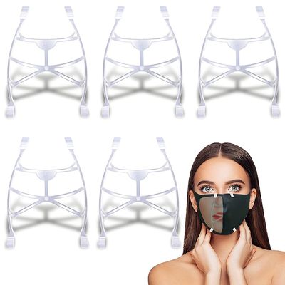 AIR Ansigtsmaske beslag 3D indre støtte rammer 5 Pack hvid 5pcs