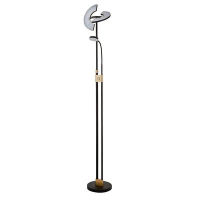Searchlight Lighting Led Mor & Child Floor Lampe Matt Black & Satin Messing