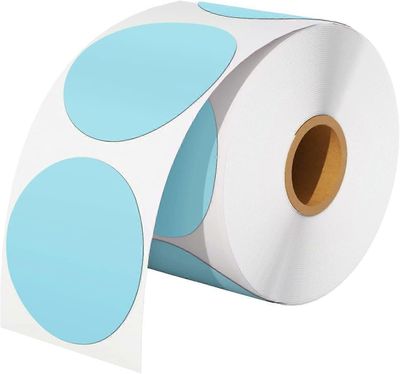 MUNBYN 2 vaaleanpunainen ympyrä lämpötarratarratarrat itseliimautuvat pyöreät suorat lämpötarrat Monikäyttöiset rullatarratarratarrat DIY-logon suu...