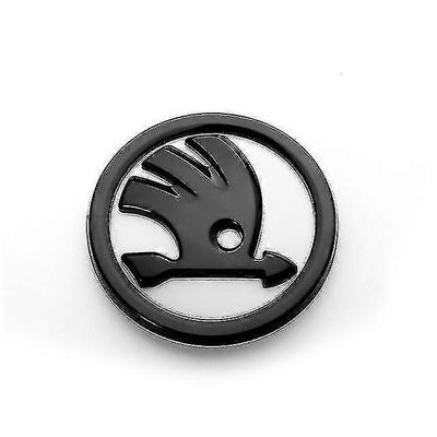 Tarra auton konepellin tunnuksesta Skoda Octavialle, konepelti, etusäleikkö, takatavaratila, logo S, A7, Superb, Kamiq, Abs, 1 kpl 8cm valkoinen