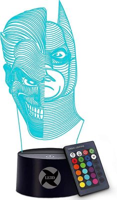 Langaton optinen 3D-illuusio yövalo - luo suuria unia - DC Comics Justice League Batman ja Jokeri
