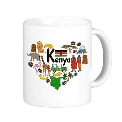 Kenya Love Heart Landskab Classic Krus