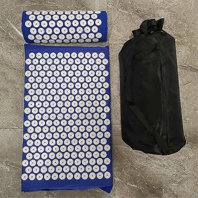 Jooga akupainantamatto Jooga Shiatsu Pad Niska Takaisin Jalkahierontalaite Kipu Paineenlievitys Hierontatyyny Tyyny Tw Sininen Mat Only