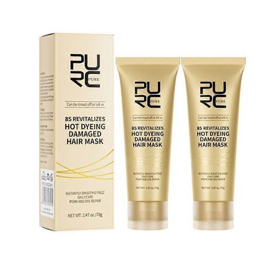 Keratin hiusten suoristusvoide Vaurioituneet hoidot Nopeampi hiustenhoito 2pcs