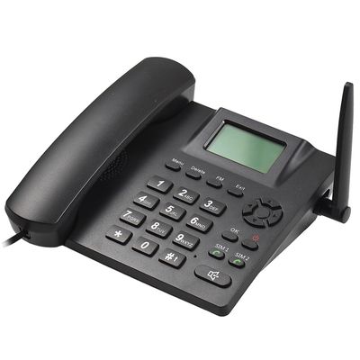 kiinteä langaton lankapuhelin pöytäpuhelintuki GSM 850 / 900 / 1800 / 1900MHZ Dual SIM -kortti 2G Co US Plug