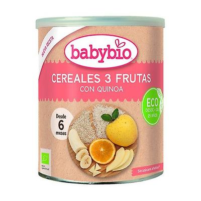 Babybio Cereal porridge and 3 fruits +6m 220 g of powder