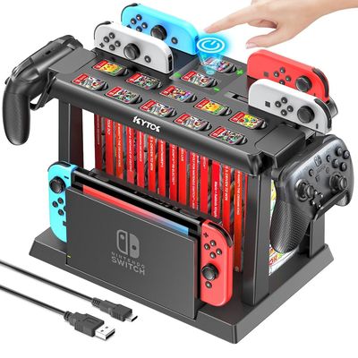 HCSC Til switch joycon oplader pro controller holder switch spil opbevaringstårn til nintendo switch oled opladning dock station