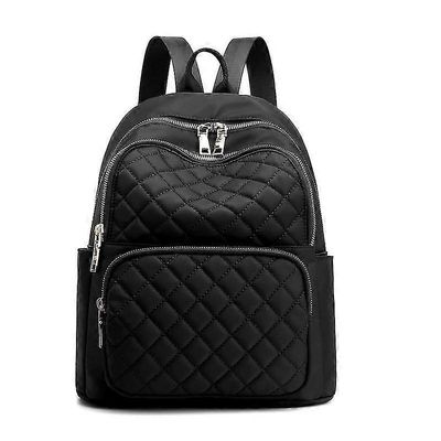 Reppu Muoti Kevyt Nylon-rento Reppu Varkaudenesto Olkapää Koululaukku Matkapäiväreput naisille ja tytöille Musta