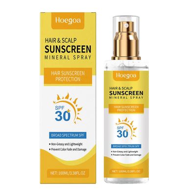 Premium SPF 30 Hair Sunscreen Spray Broad Spectrum UV Protection Scalp & Hair -aurinkosuojasuihke, ehkäisee värin haalistumista ja kuivumista 1pcs