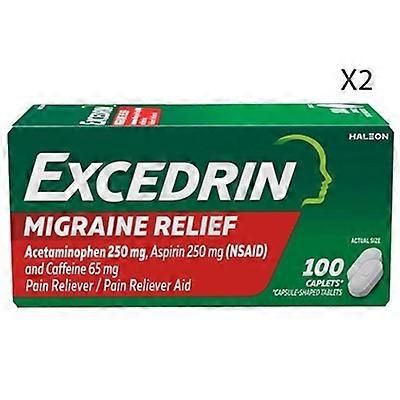 Excedrin Migreeni kipulääke 100 kapselia 2 pakkausta 2 Packs