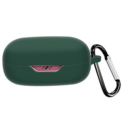 JBL Wave Flex 2 -suojakotelolle Bluetooth-yhteensopivat nappikuulokkeet Silikonikansi koukulla Monivärinen Blackish Green