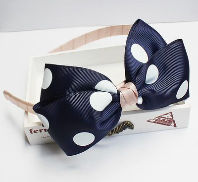 Børns smykker Bomuld Polka Dot Star Bowknot Baby Blue Butterfly Tiara Pandebånd Hårbøjle Til Børn Acessorio De Cabelo T