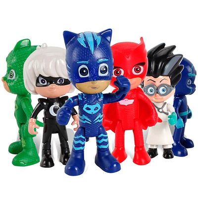 6pcs / sett Pj masker Catboy kappe actionfigurer barn leketøy gave 60 pcs