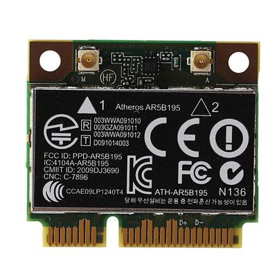 AR9285 AR5B195 150M + BT3.0 Half Mini PCI-E langaton kortti: 593127-001 592775-001 430 431 435 436 vihreä