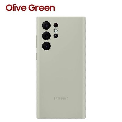 Käytä Samsungin silikonikotelon suojakuoreen Galaxy S22Ultra S22 Ultra 5G -muotikoteloille Matkapuhelinkotelot Matkapuhelimen kotelo For Olive Green