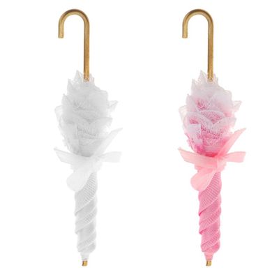 Moderne 1/12 skala miniature dame blonde parasol til dukkehus seng