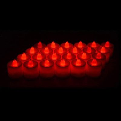 Elsavct 24 Pack Led Telys Stearinlys Flimrende flammeløs Telys Stearinlys Batteri Operert Elektronisk Fake Stearinlys Dekorasjon For Bryllup, Fest,...