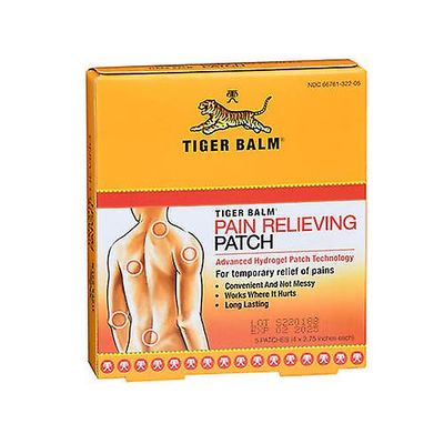 Tiger Balm smertestillende plaster, 4x2.75 tommer, antal af 1 (pakke med 2)