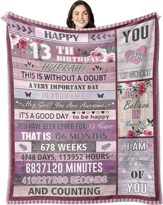 LINCMAN 18. syntymäpäivälahjat tytöille Peitto, 18. syntymäpäiväkoristeet tytöille, Parhaat 18-vuotiaan tytön syntymäpäivälahjat tyttärelle Bestie ...