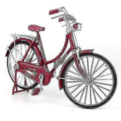 1:10 Alloy Classic Retro -polkupyörän mallikoriste Punainen Woman Style