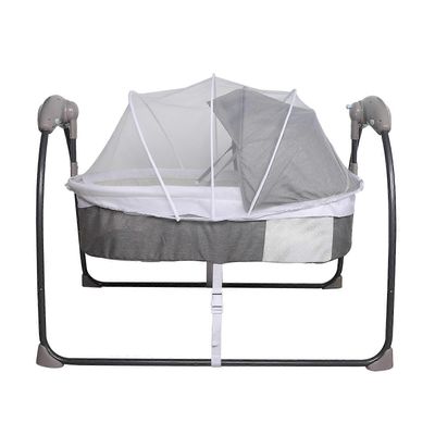 Kannettava vauvansänky, sähköinen vauvan kokolattiasänky, sähköinen vauvan teline harmaa