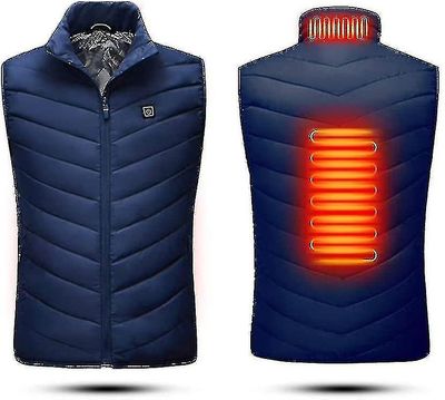 Elektrisk opvarmet vest til mand/kvinde. Usb Opladning Elektrisk Kropsvarmer gilet med 3 temperaturjusteringer og 3 varmezoner til vinterski motorc...