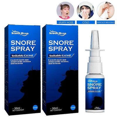 2kpl SNORE SPRAY kuorsausta vastaan ANTI kuorsaus terveellinen uni 30ml luonnollinen emäs