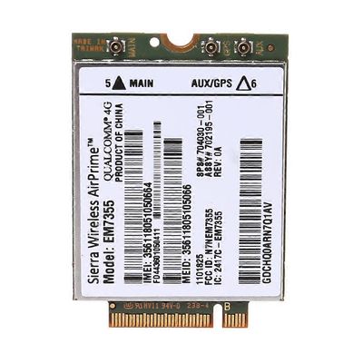 4G LTE -moduuli WWAN langaton kortti HP LT4111 EM7355 Gobi5000 WIFI Sierra Black -mallille Musta