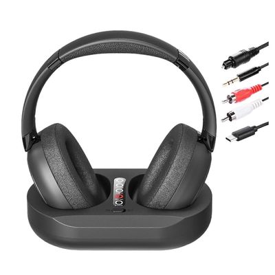 Langattomat TV-kuulokkeet senioreille lähettimen latausalustalla, 2,4 GHz RF ja Bluetooth 5.3