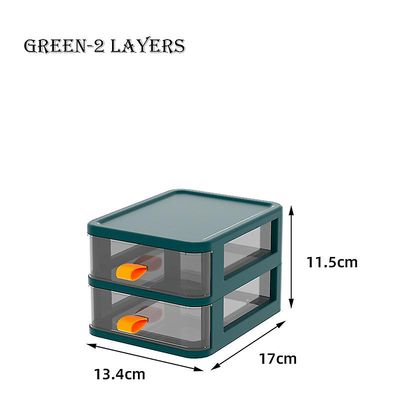 2/3/4 lag Klar skrivebordsskuffe Arrangørkasser Små opbevaringsskuffer Plastbeholder Flerlags skrivebord Papirvarer Opbevaringsboks