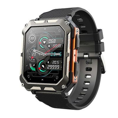 C20Pro Smart Watch Miesten urheilu Smartwatch IP68 vedenpitävä Bluetooth-puhelu 35 päivää oranssi