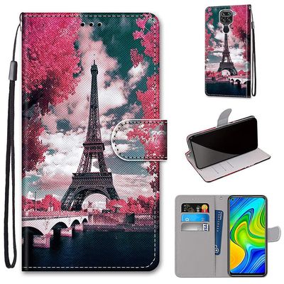 Foxdock Kompatibel med Xiaomi Redmi Note 9 Eiffel i efteråret mobil etui