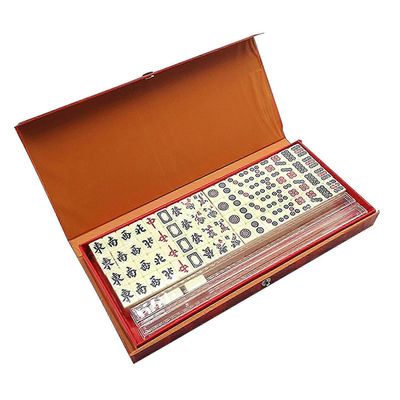 Vintage Mahjong Rare 144 laattaa Mah-jong Set Bambu Piece w / Englanninkieliset ohjeet