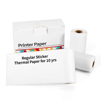 Mini Pocket Printer Bærbar Bluetooth-kompatibel termisk skriver Blekkfri klistremerkeskriver Printing Paper
