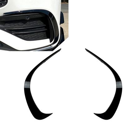 Bolongking 2Pcs bil foran støtfanger leppe splitter spoiler dekorasjon deksel trims for Mercedes Benz C-klasse W206 C300 karbonfiber / glans svart ...