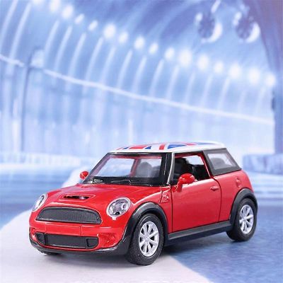 1:36 Mini Cooper Alloy Classic Car Alloy Painevalu Automalli Pull Back Toys Vehicles Collection Lahja lapsille G24 Punainen ei ruutua