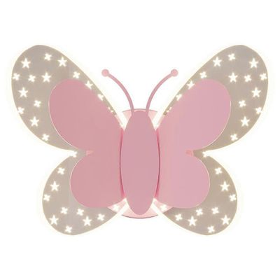 himmennettävä lasten sisätilojen seinävalaisin, 10W läpinäkyvä perhoskuvio seinävalaisimet kolmivärinen himmennettävä 24 * 17cm