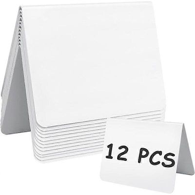 12kpl pieni taulukyltti liitukylteille, helppo kirjoittaa ja pyyhkiä, ruokaetiketit, buffetpöydät, juhlapöydät, pienet taulukyltit valkoinen 12pcs