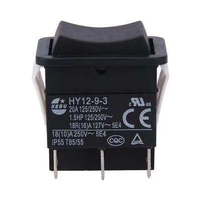 HY12-9-3 Pieni teollinen on off keinukytkin painonappivene kaari ABS kestävä 1PC