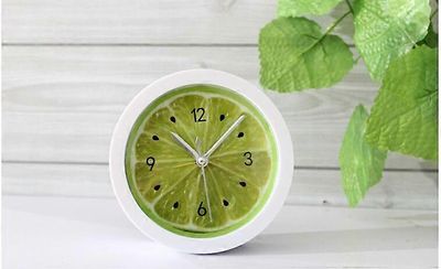 Maaseudun virkistävä viileä hedelmä sitruuna herätyskello Yksinkertainen työpöytä kello kello kello makuuhuone tutkimus laiska kello Sitruunaseinäk...