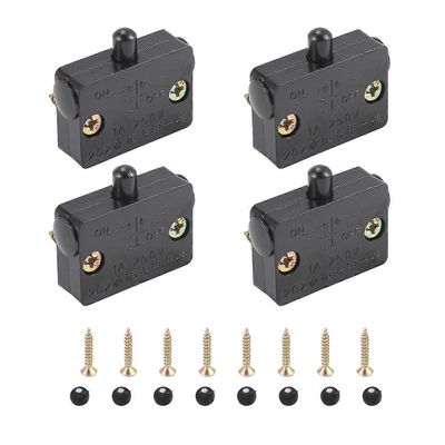 4 kpl kaapin oven kytkinkaapin lamppukytkimen laatikot avautuvat ovea suljettaessa, soveltuu 12V 24V 110V musta