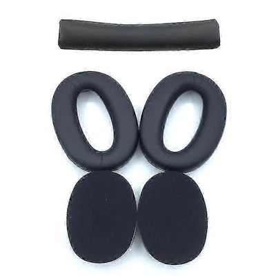 Sony MDR - 1000X WH - 1000XM2 Premium korvatyynyjen vaihtotyynyt pääpantasarja Musta