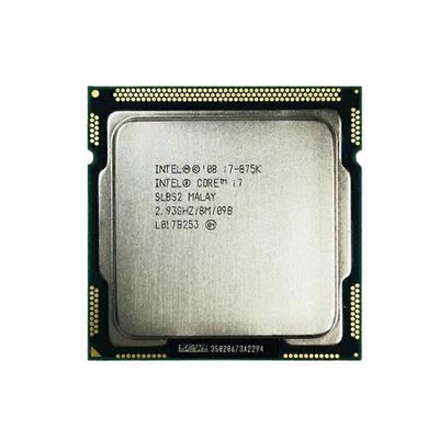 Core i7-875K -suoritin - kanta LGA 1156 4 ydintä, 8 säiettä, 2,93 GHz, 8 Mt L3-välimuisti, 95 W.