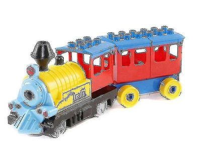Batteridrevne Duplo Blocks Train Building Murstein Pedagogisk leketøy Ty Gul