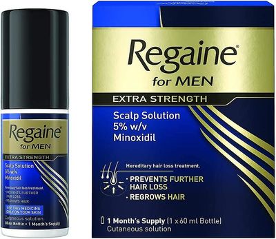 Regaine gjenvinne menn ekstra styrke hårtap gjenvekst løsning - 60ml 1 måned forsyning Travel Size