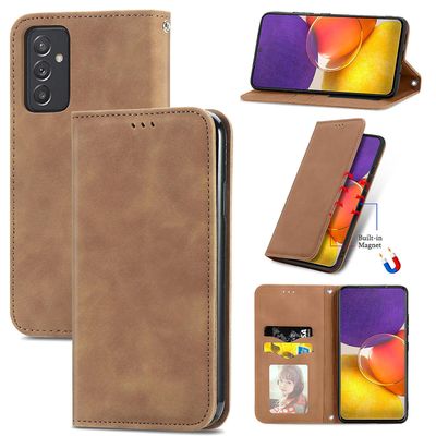 Gangxun Sag Til Samsung Galaxy A82 5g Magnetisk lukning Læder Tegnebog Cover Housse Etui Shockproof - Marron