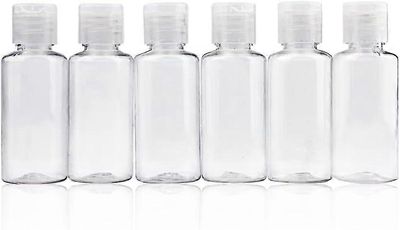 30ml uudelleenkäytettävät matkapullot hygieniatarvikkeille, minikokoiset kompaktit säiliöt shampoolle ja hoitoaineelle, joustava muovi 30ml 6 Pack
