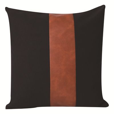 Linkrunning Bondegård dekorative kaste pudebetræk, sæt med 2 stribede accent pudebetræk, imiteret læder pudebetræk til sofa sofa, Boho moderne hjem...