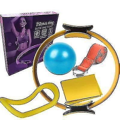 Mikasa Pilates Udstyr 6 stk / sæt Yoga Fitness Pilates Ring Yoga Ball Gul