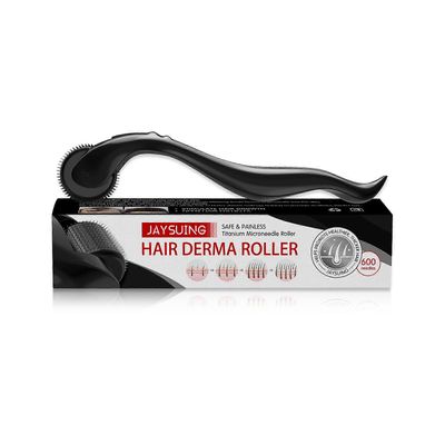 Hiukset Derma Roller 600 Titanium Micro Needles Rulla hiusten regenerointi Kasvu Päänahan hierontalaite